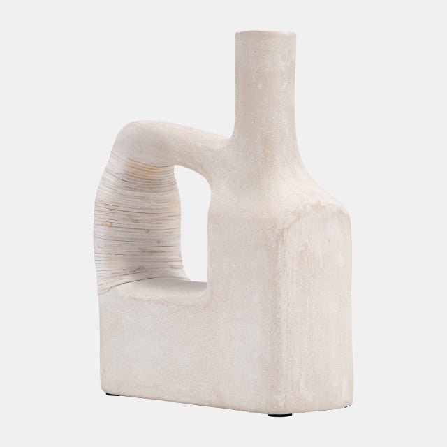 Marble, 9"H Horseshoe Tabletop Deco, White Vases and Jars| Sagebrook Home