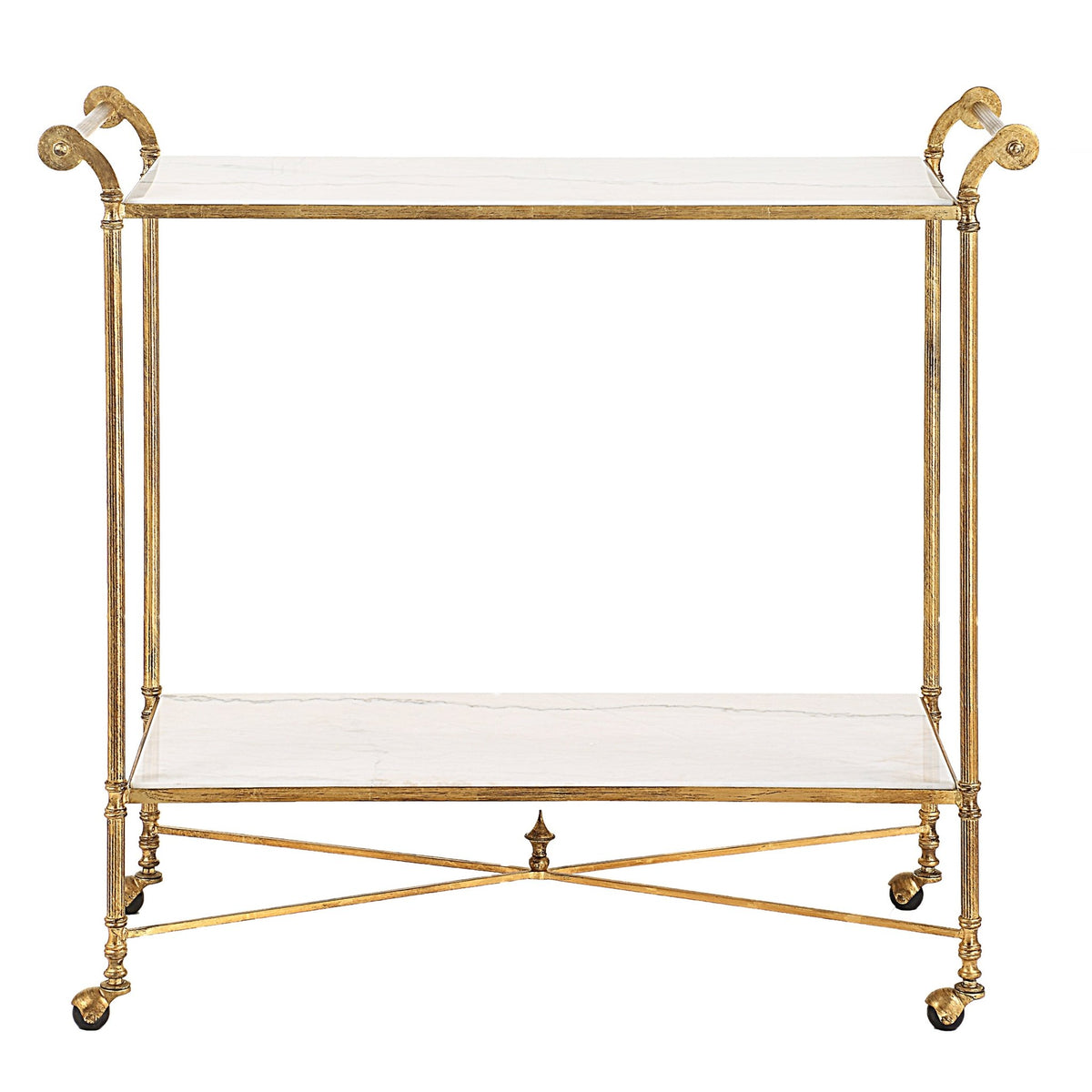 Gold Marble Bar Cart Serving Carts| Uttermost