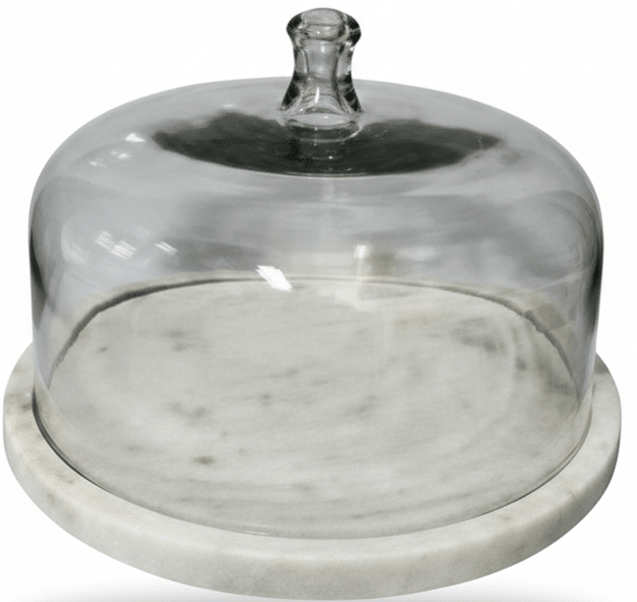 Marble Cake Stand Covered Bowl| Roots Furniture