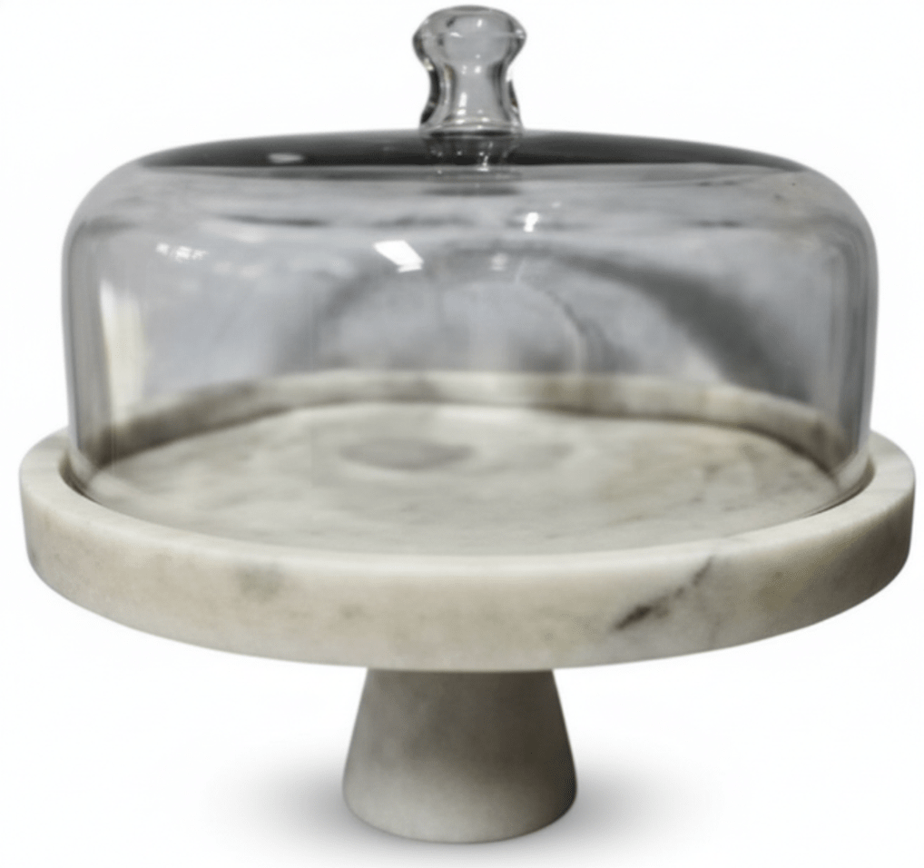 Marble Cake Stand Covered High Bowl| Roots Furniture