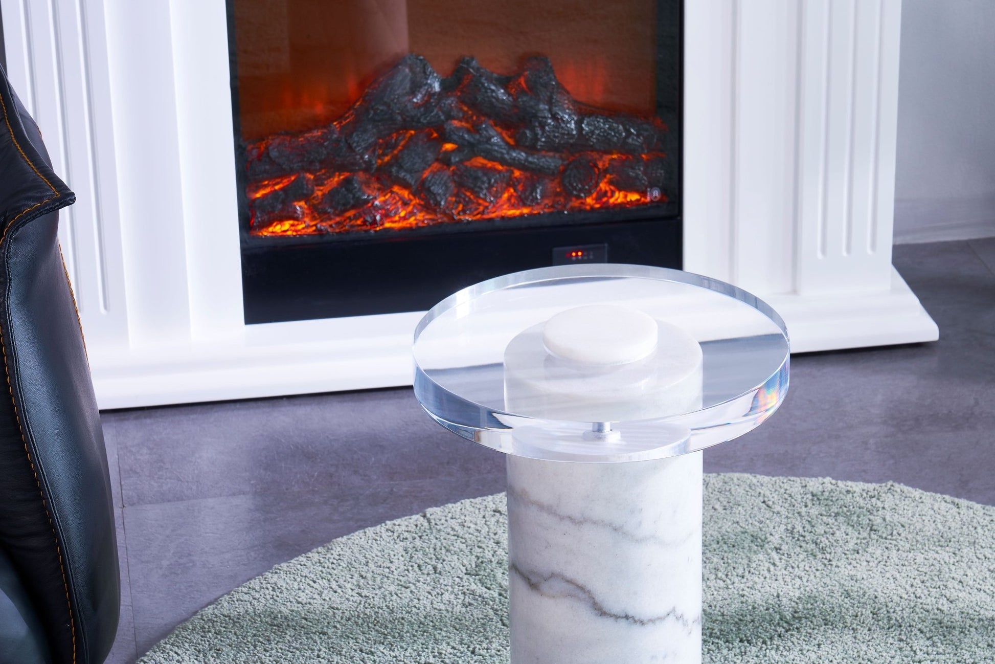 Marble end table wiht the acrylic top Accent & End Tables| Roots Furniture