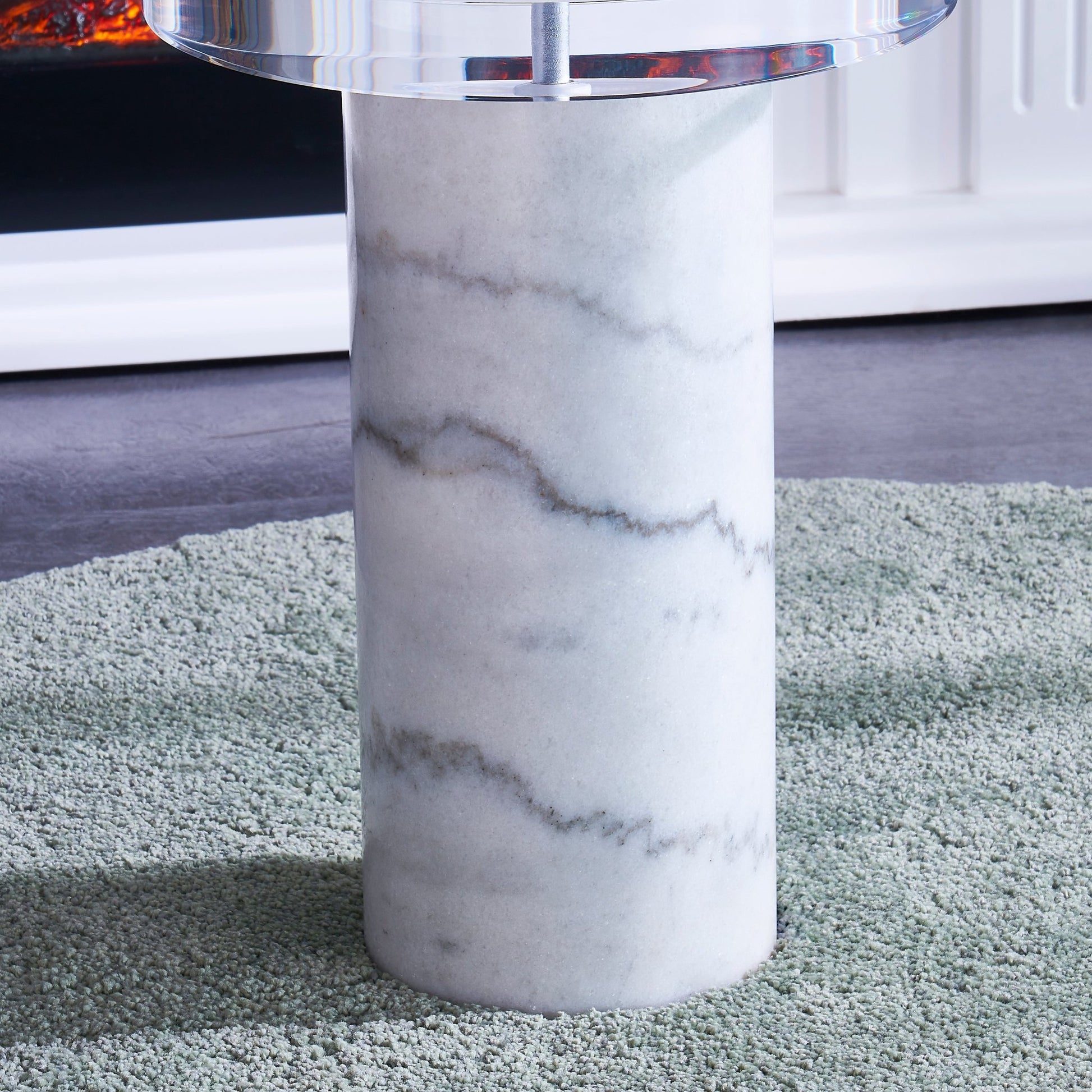 Marble end table wiht the acrylic top Accent & End Tables| Roots Furniture