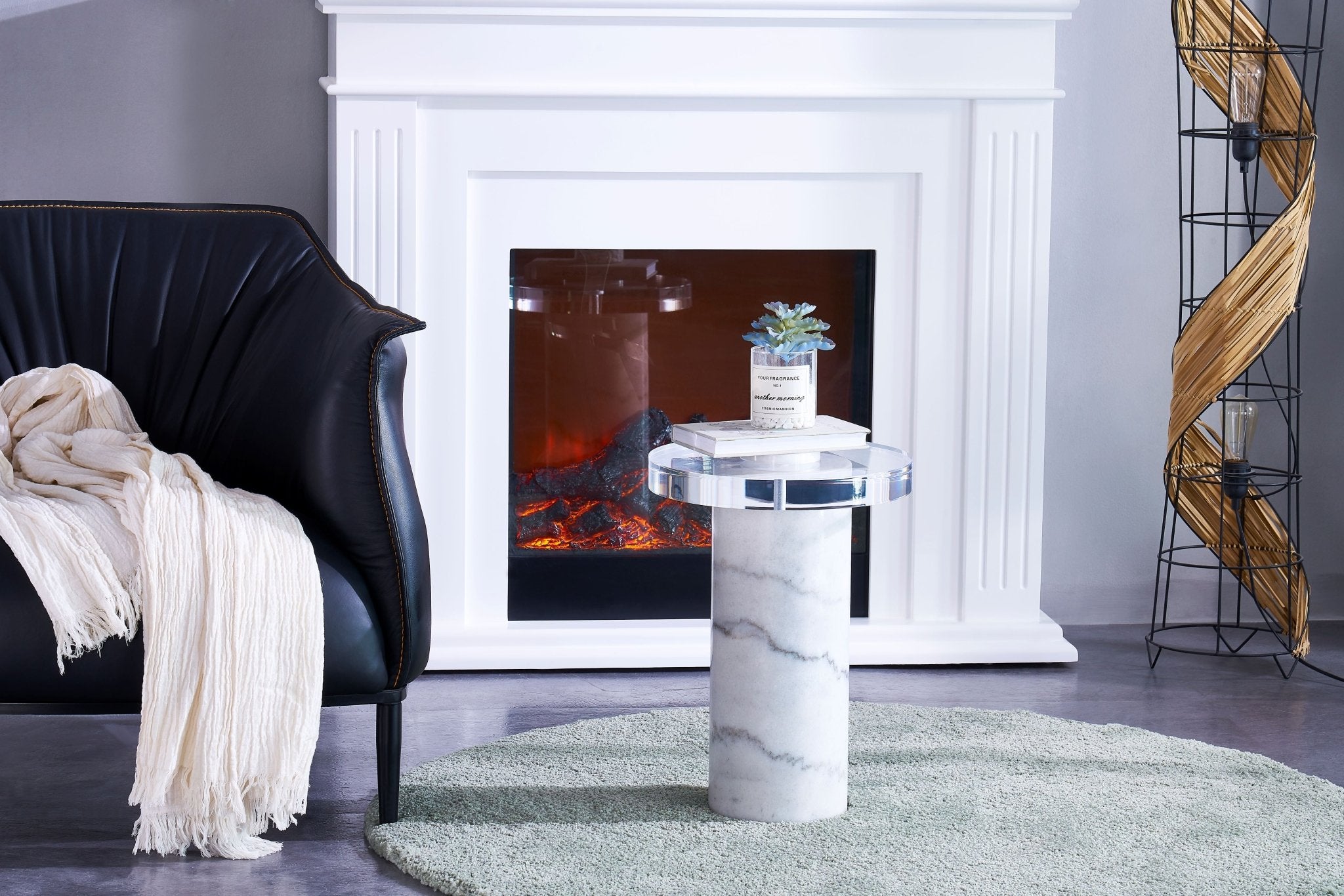 Marble end table wiht the acrylic top Accent & End Tables| Roots Furniture