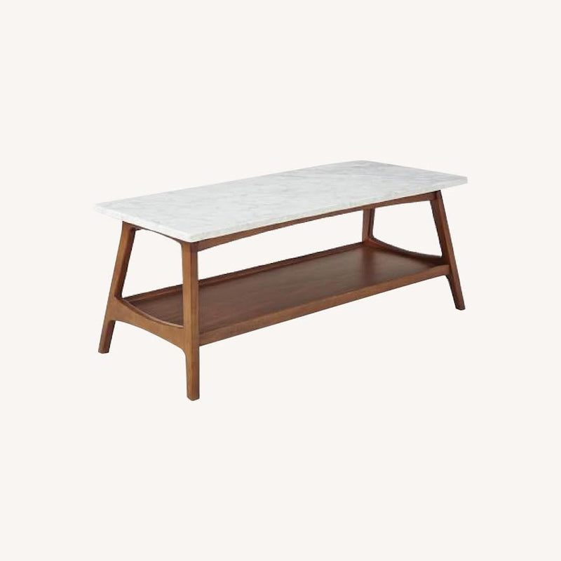 Marble Essence Walnut Coffee Table - Al Rugaib Furniture