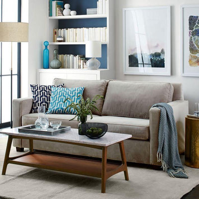 Marble Essence Walnut Coffee Table - Al Rugaib Furniture