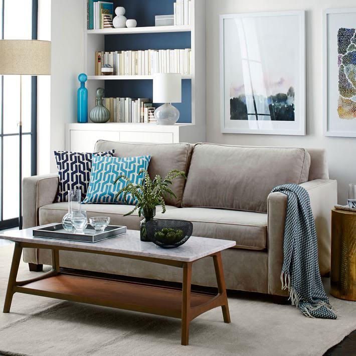 Marble Essence Walnut Coffee Table - Al Rugaib Furniture