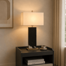 Luma Stone Nero Black Marble Table Lamp