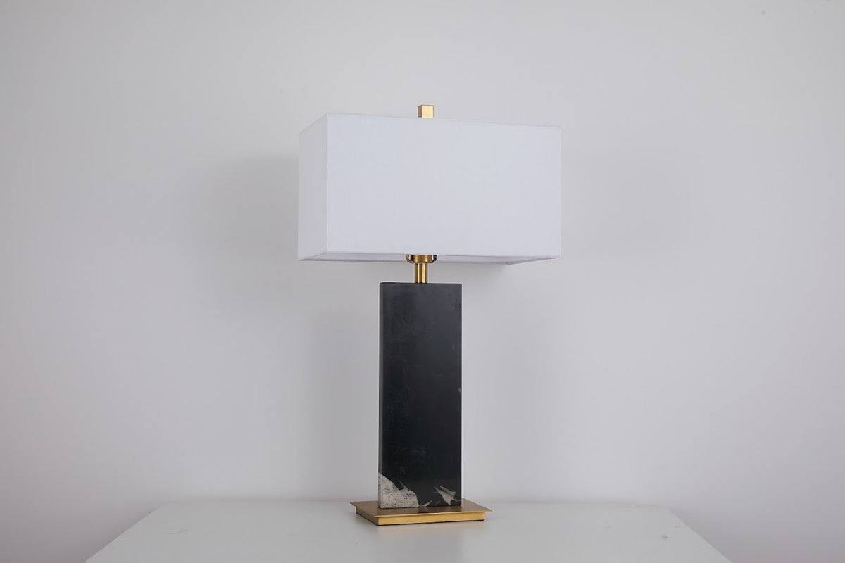 Luma Stone Nero Black Marble Table Lamp Table Lamps| Roots Furniture