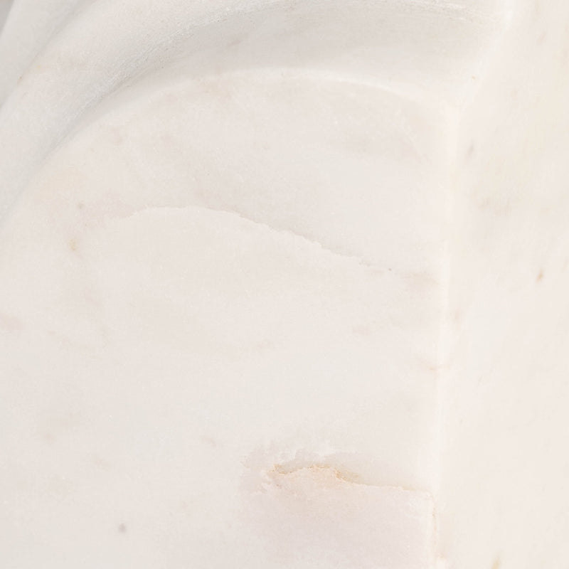 MARBLE, S/2 6"H RAINBOW BOOKENDS, WHITE - Al Rugaib Furniture