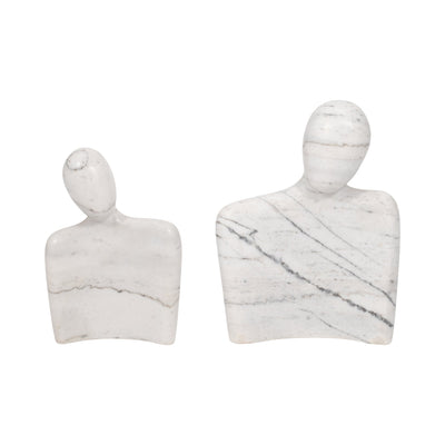 MARBLE , S/2 8/10" HUGGING COUPLE, WHITE - Al Rugaib Furniture