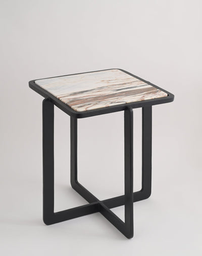 Marble Side Table - ANTIQUEGREY - Al Rugaib Furniture