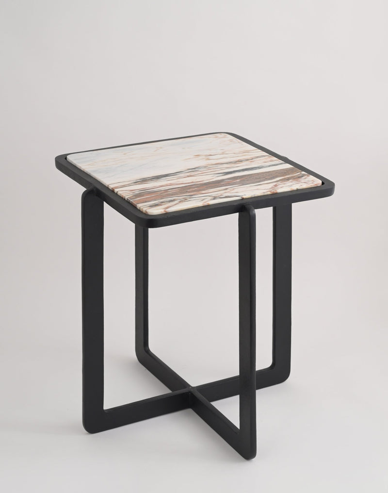 Marble Side Table - Black - Al Rugaib Furniture