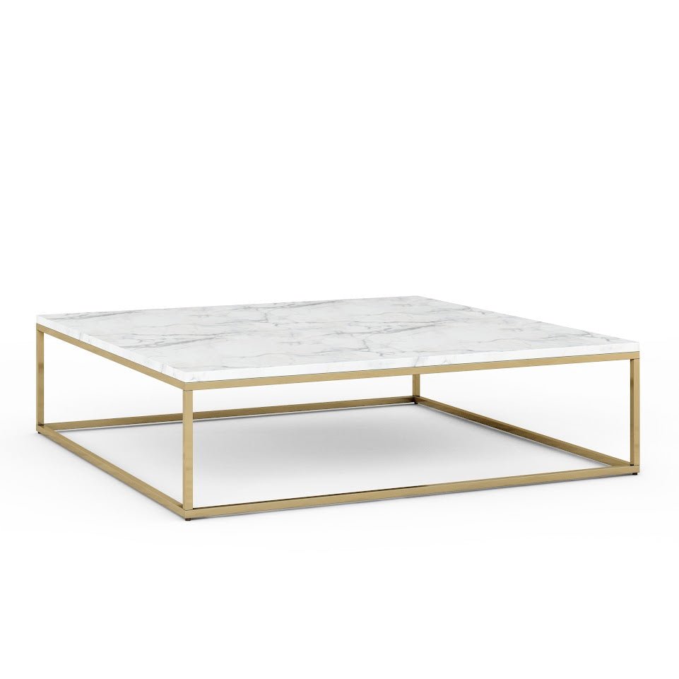 Marble SQUARE COFFEE TABLE - Silver
