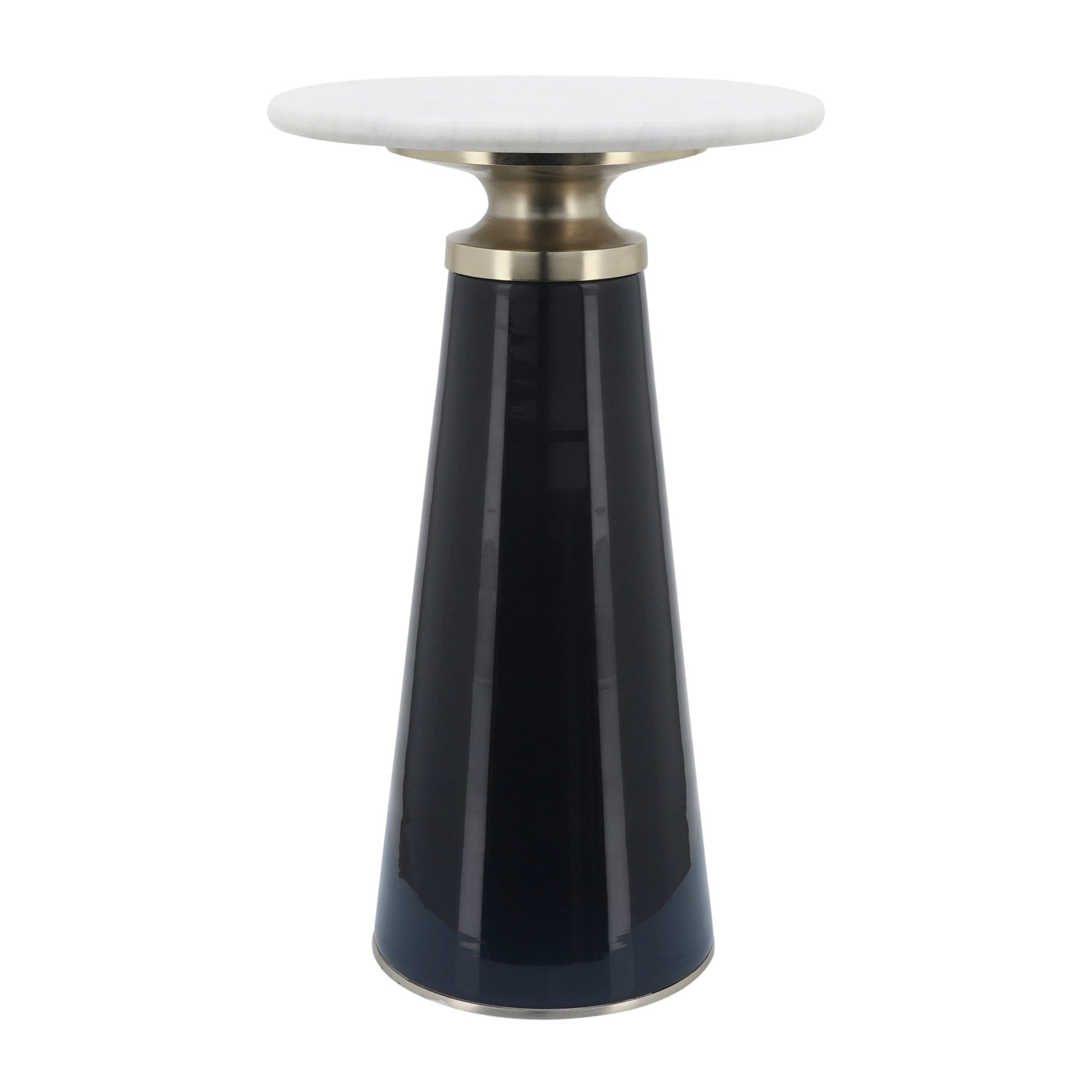 Marble Top, 21"H Nebular Side Table, Blue Accent & End Tables| Sagebrook Home