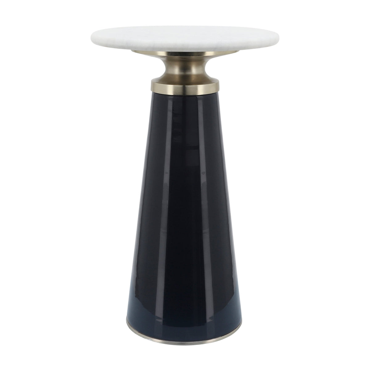 Marble Top, 21"H Nebular Side Table, Blue Accent & End Tables| Sagebrook Home