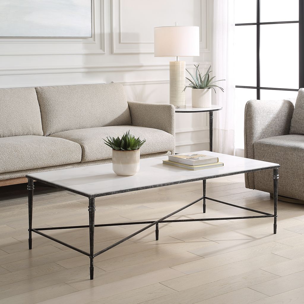 Marcellia Black Rectangular Coffee Table Coffee Tables| AlRugaib Furniture
