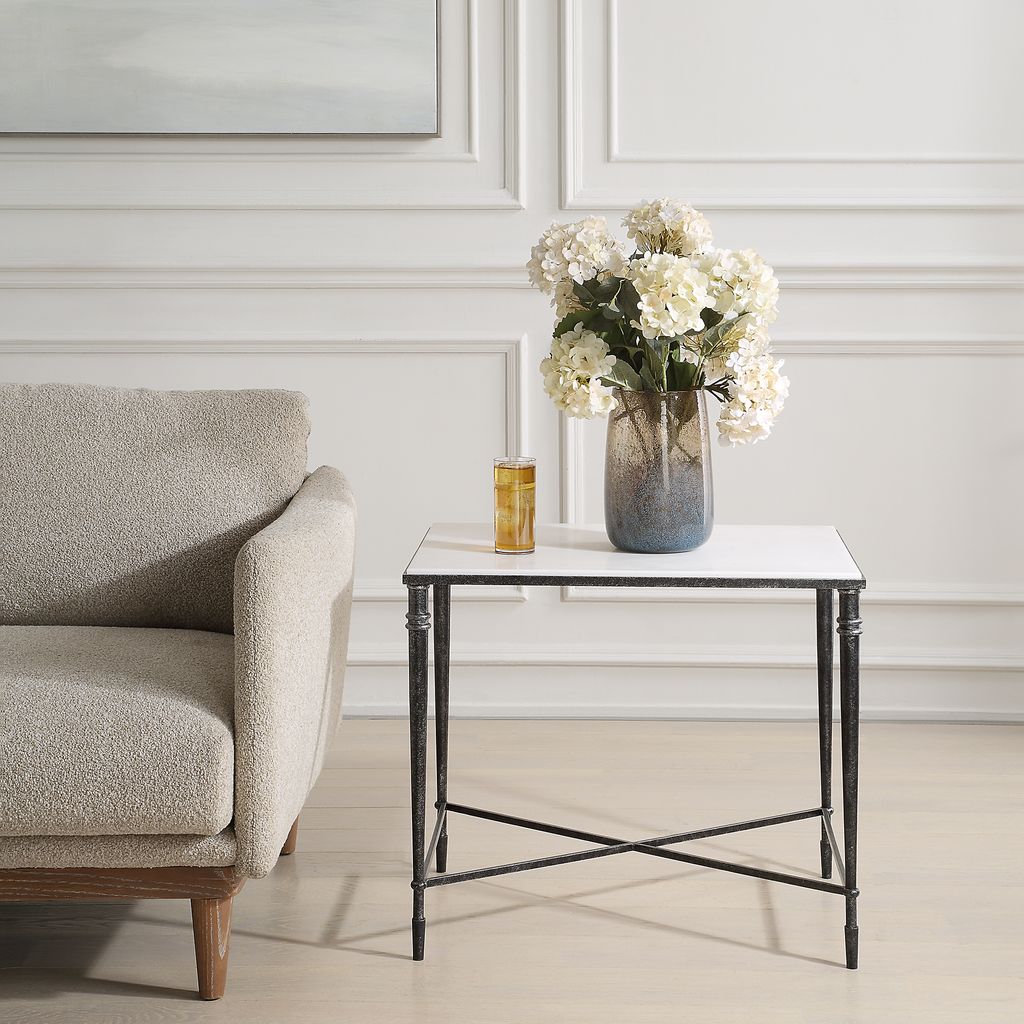 Marcellia Black Rectangular End Table Accent & End Tables| AlRugaib Furniture