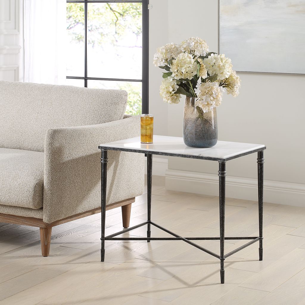 Marcellia Black Rectangular End Table Accent & End Tables| AlRugaib Furniture