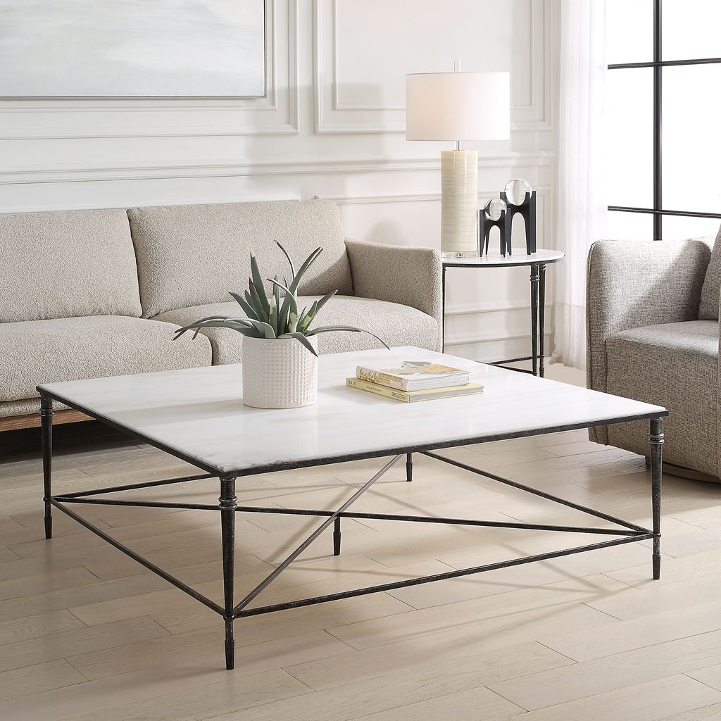 Marcellia Black Square Coffee Table Coffee Tables| AlRugaib Furniture