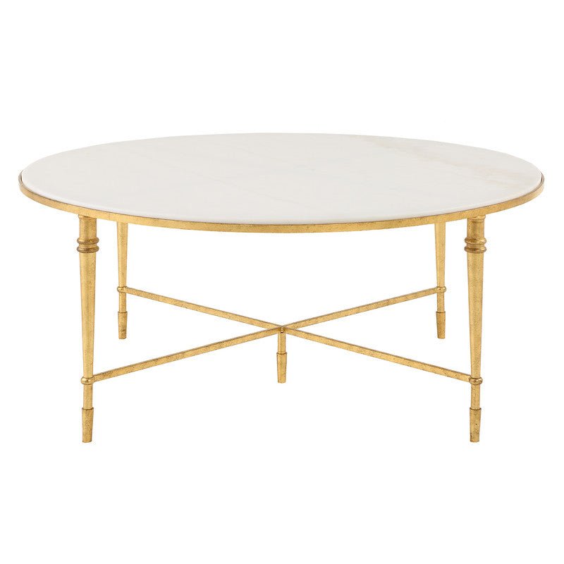 Marcellia Gold Round Coffee Table Coffee Tables| AlRugaib Furniture