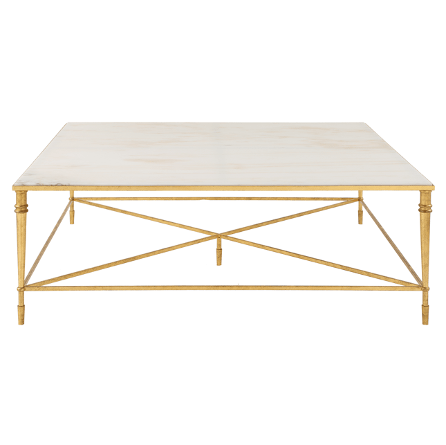 Marcellia Gold Square Coffee Table Coffee Tables| AlRugaib Furniture