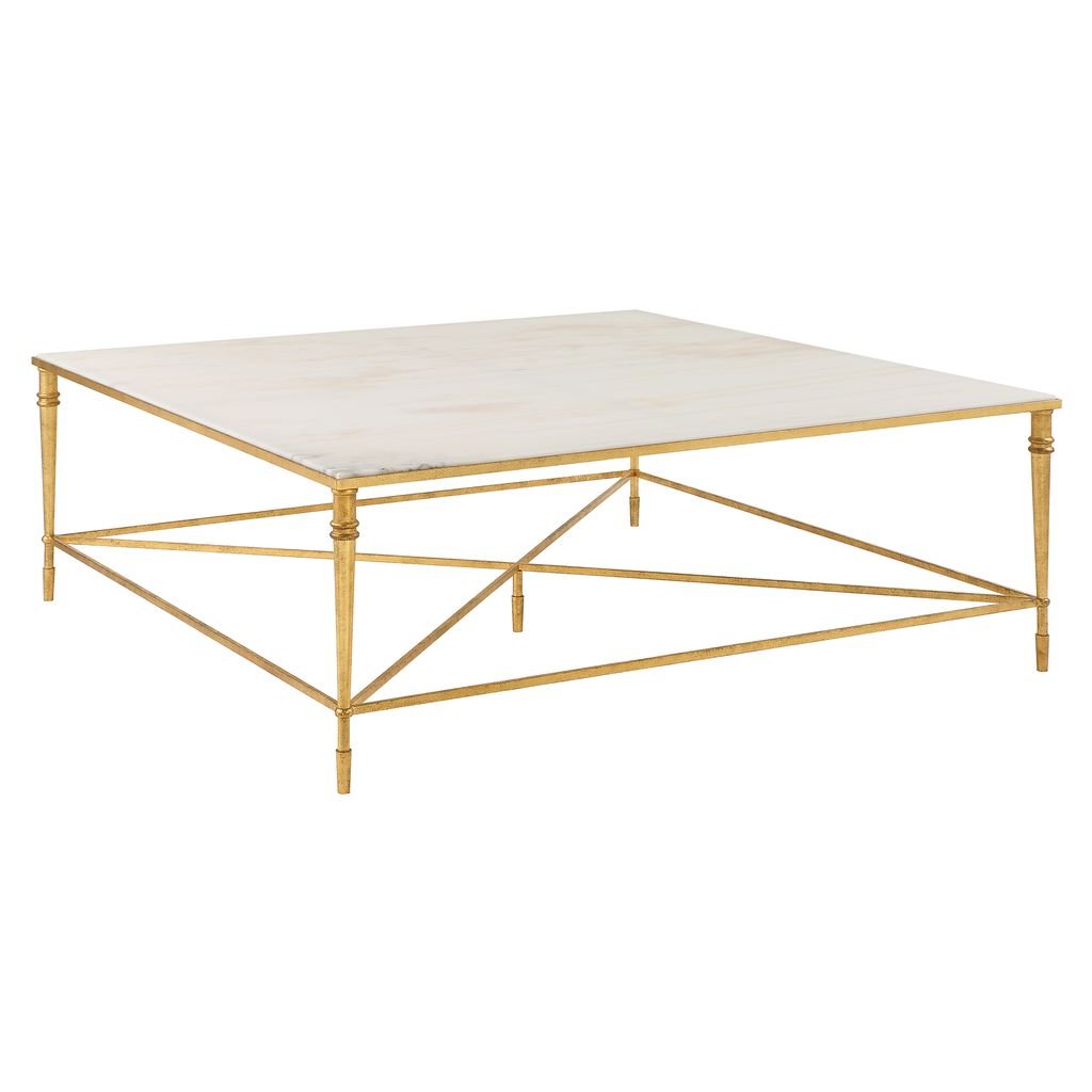 Marcellia Gold Square Coffee Table Coffee Tables| AlRugaib Furniture