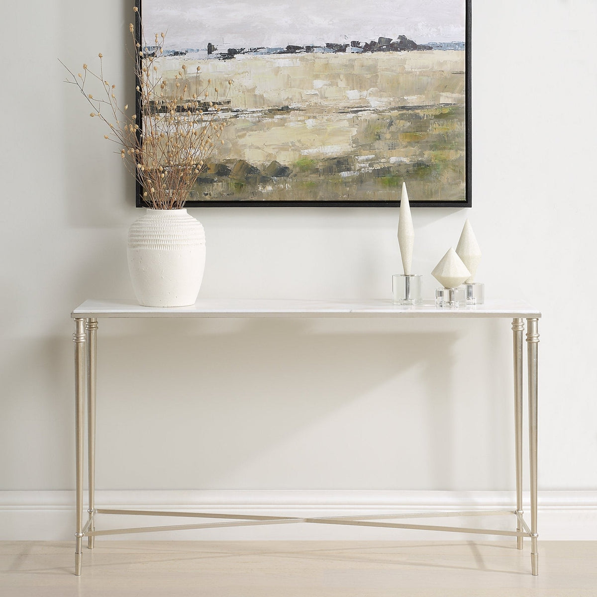 Marcellia Silver Console Table Consoles & Sideboards| AlRugaib Furniture