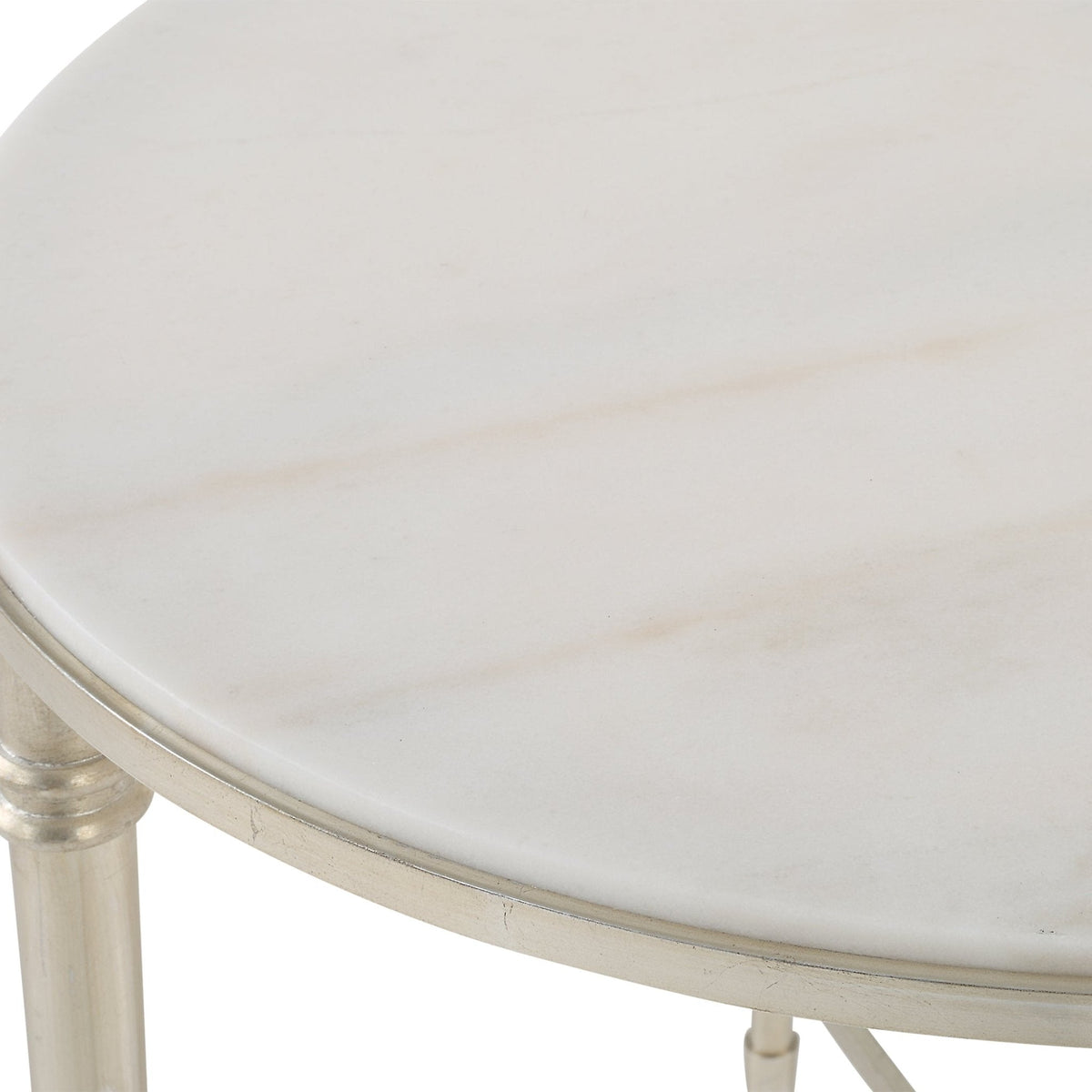 Marcellia Silver Oval End Table Accent & End Tables| AlRugaib Furniture