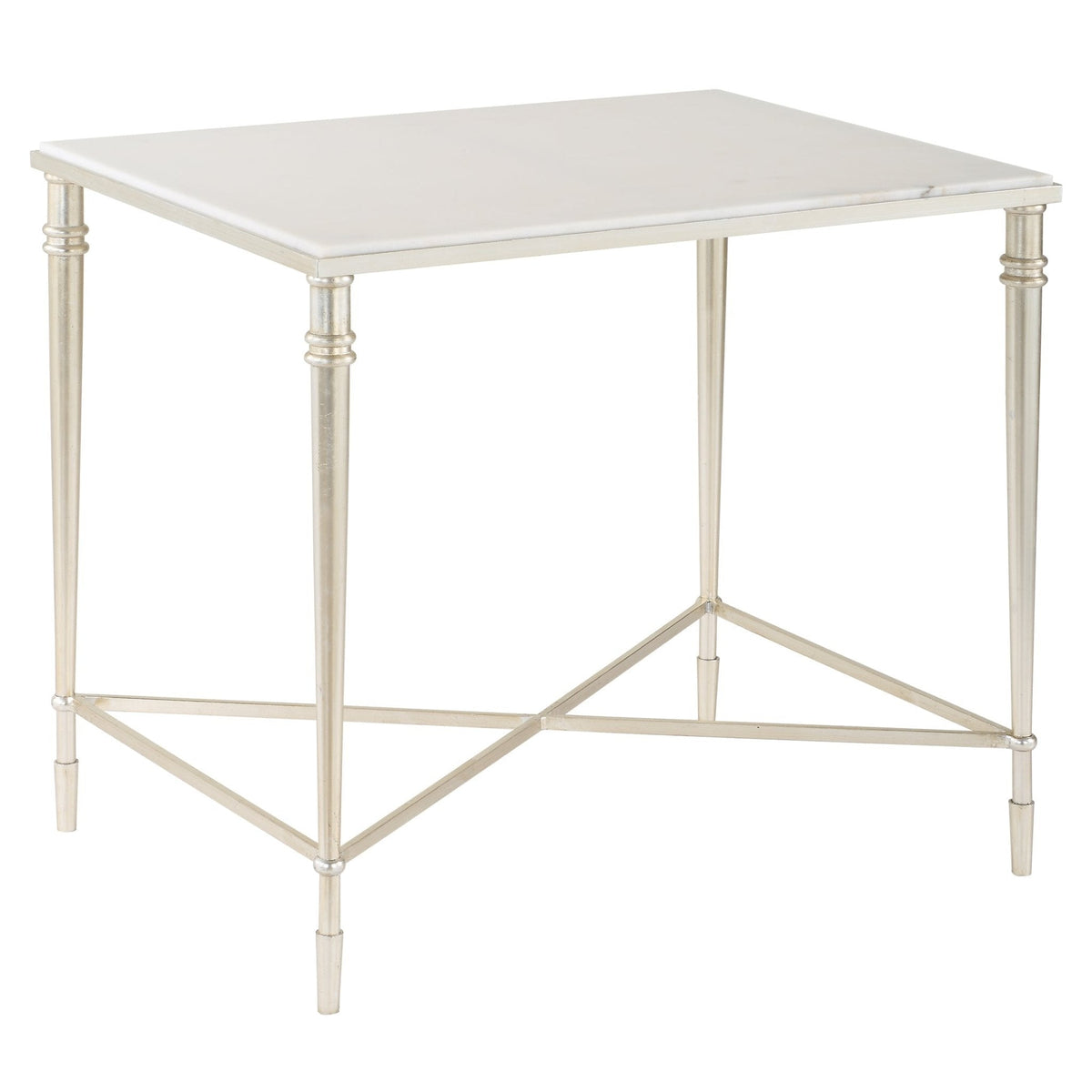 Marcellia Silver Rectangular End Table Accent & End Tables| AlRugaib Furniture