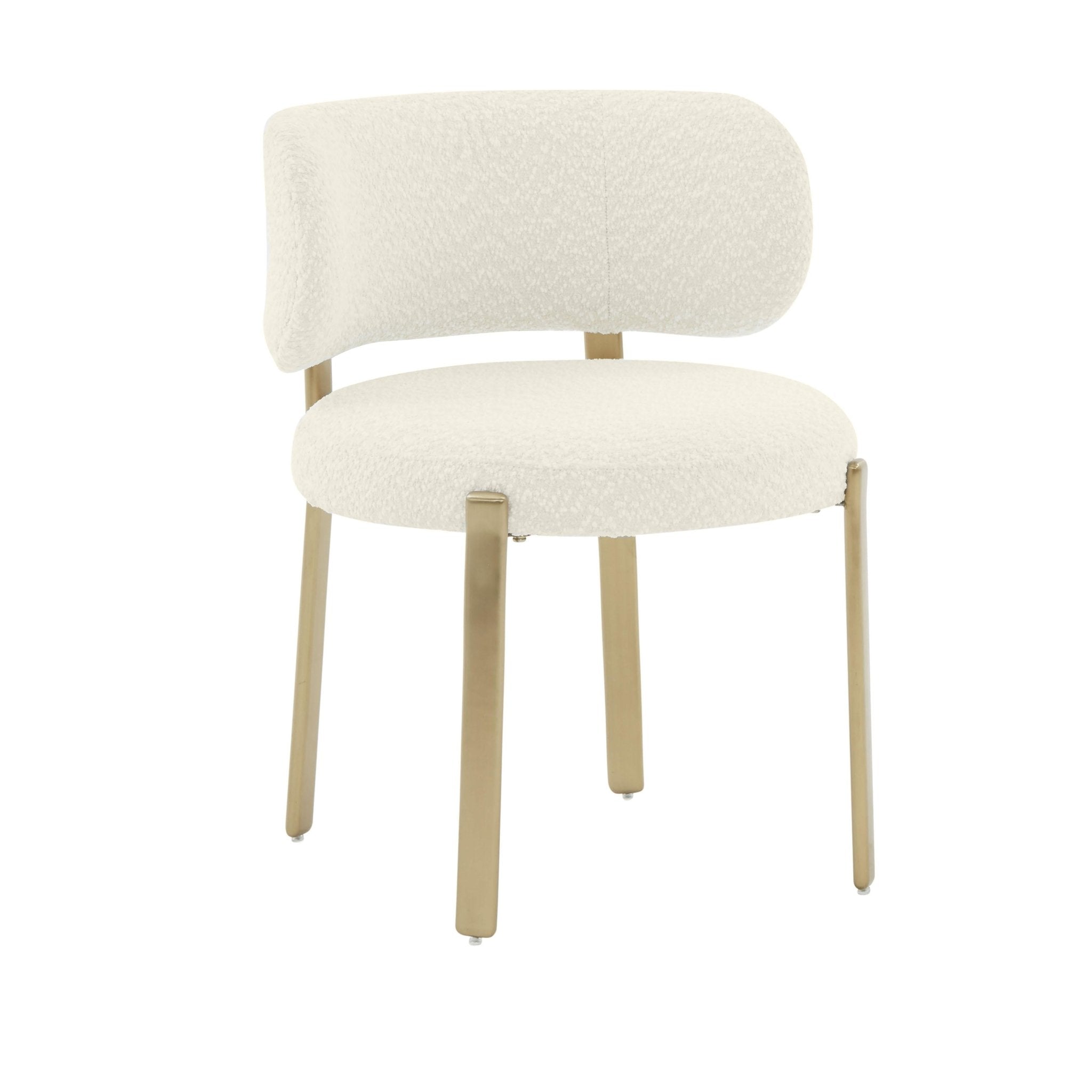 Margaret Cream Performance Boucle Dining Chair Dining Chairs| TOV