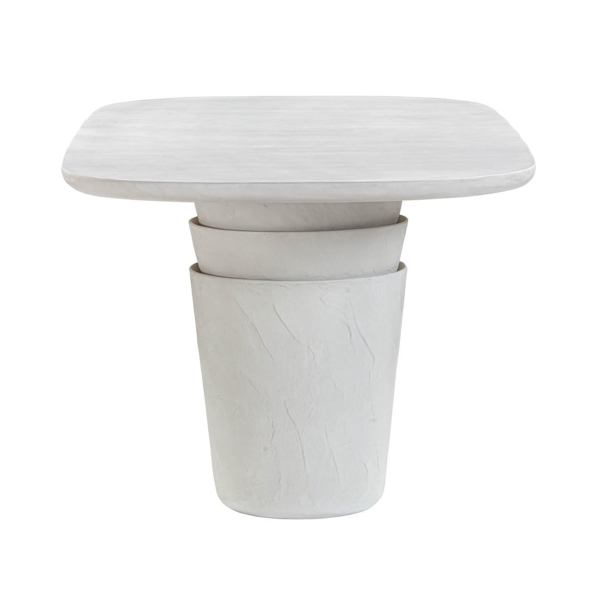 Margot Light Grey Faux Plaster Indoor / Outdoor Concrete Dining Table Dining Tables| TOV