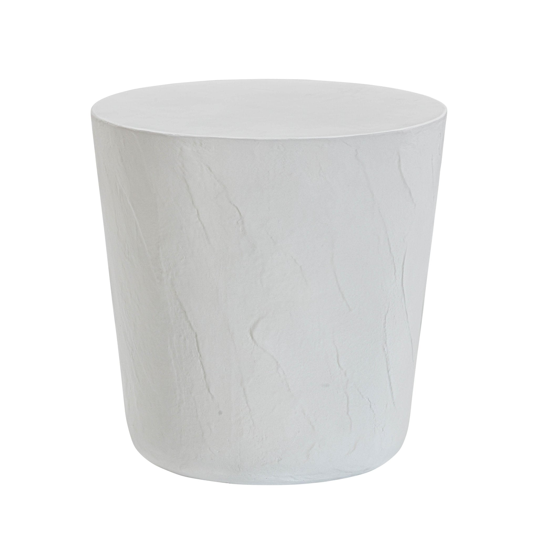 Margot Light Grey Faux Plaster Indoor / Outdoor Concrete Stool Consoles & Sideboards| TOV