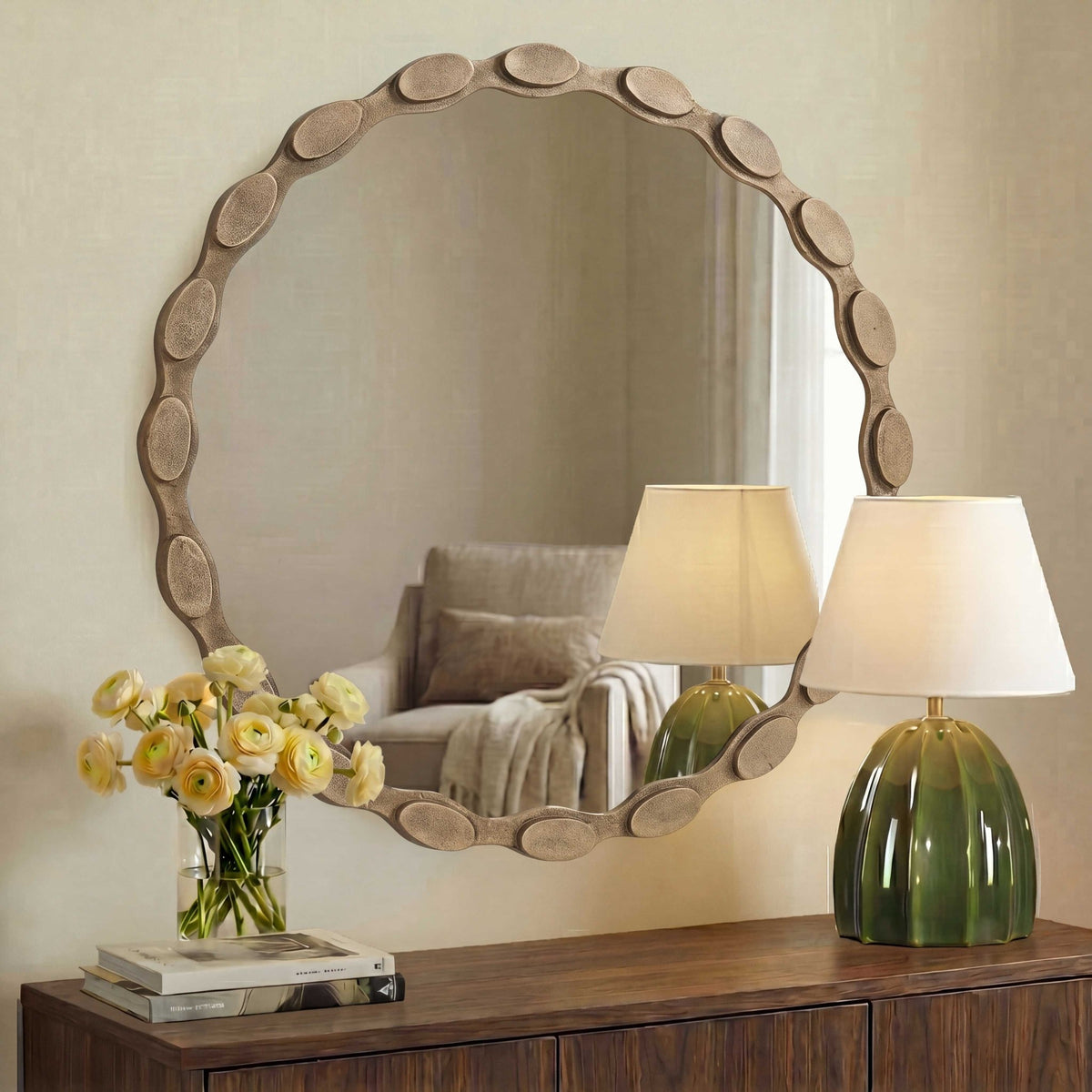Marietta Round Brass Mirror Mirrors| Uttermost