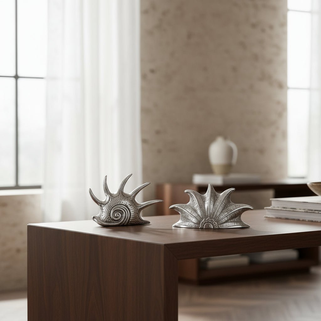 Marine Mollusc Sculptures, S/2 Table Decors| Uttermost