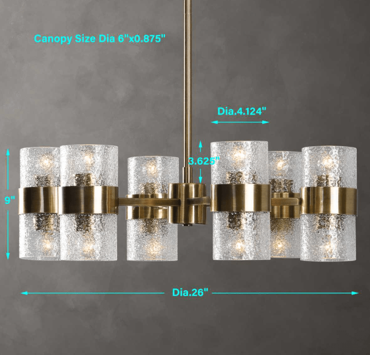 Marinot, 12 Lt. Chandelier - Al Rugaib Furniture