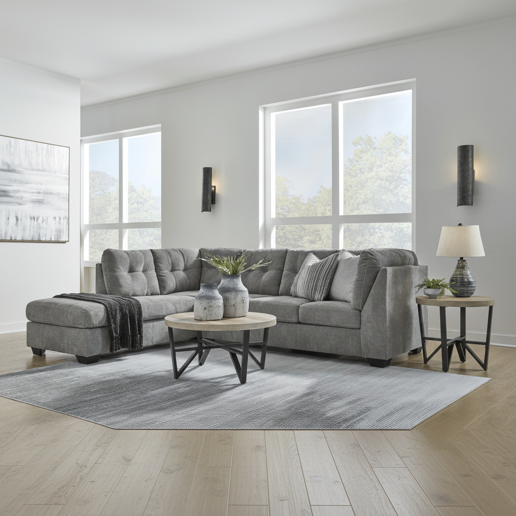 Marleton Gray Laf Sectional Sectionals| Ashley Homestore