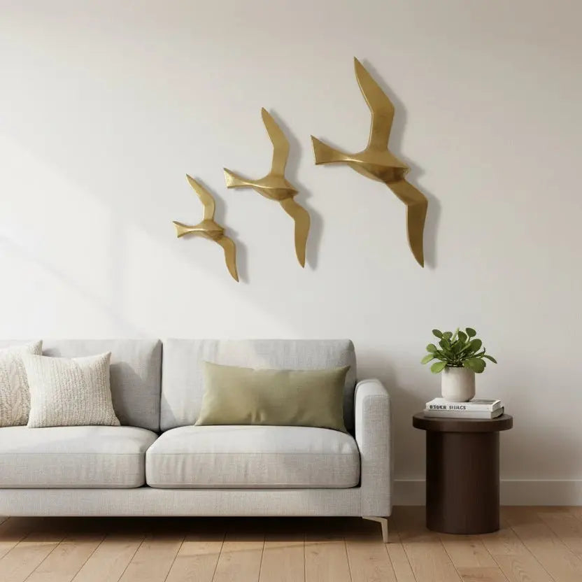 Marley Birds Wall Art Set Of 3 Table Decors| Moe's Home