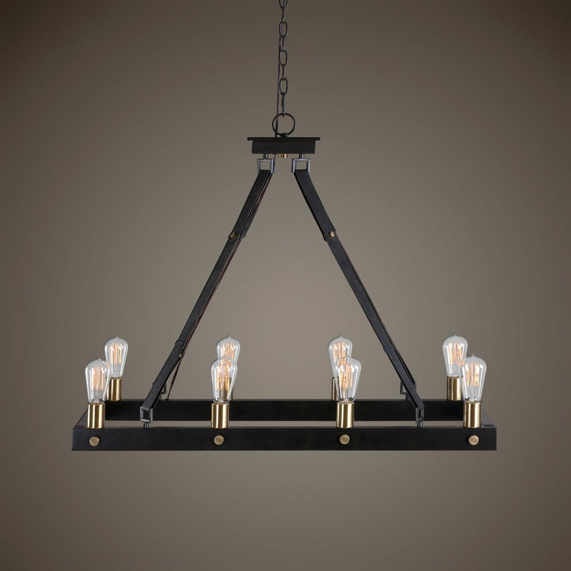 Marlow, 8 Lt. Rectangle Chandelier - Al Rugaib Furniture