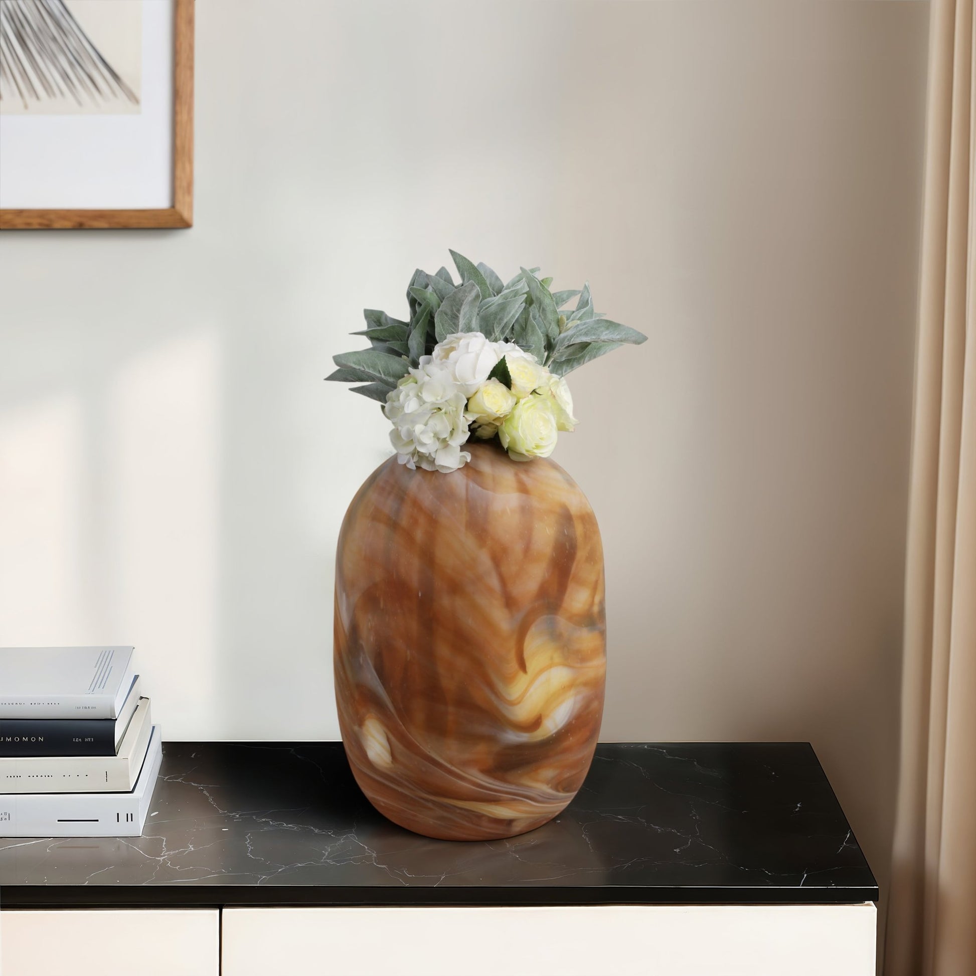 Marseille Brown Glass Vase Vases and Jars| Sagebrook Home