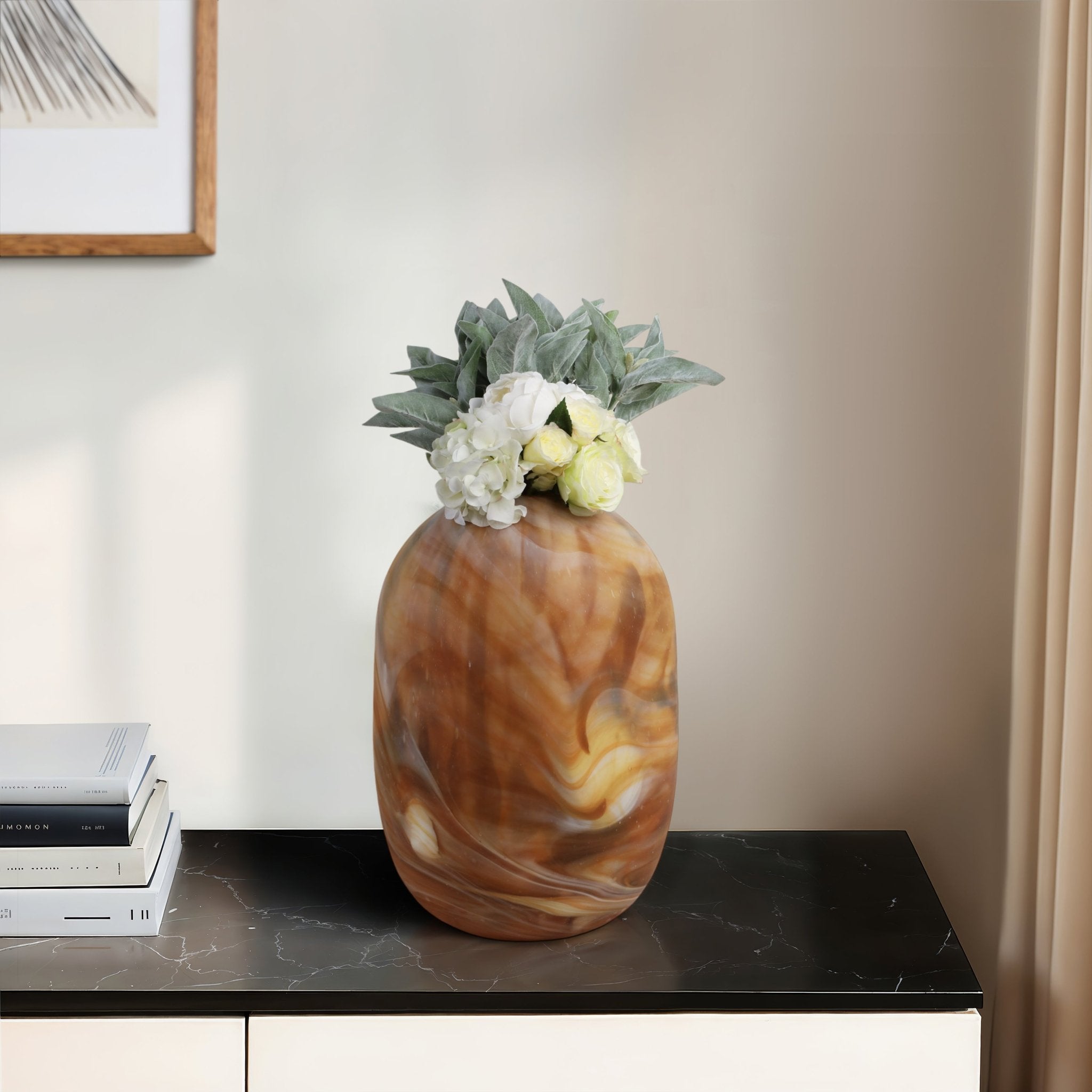 Marseille Brown Glass Vase Vases and Jars| Sagebrook Home