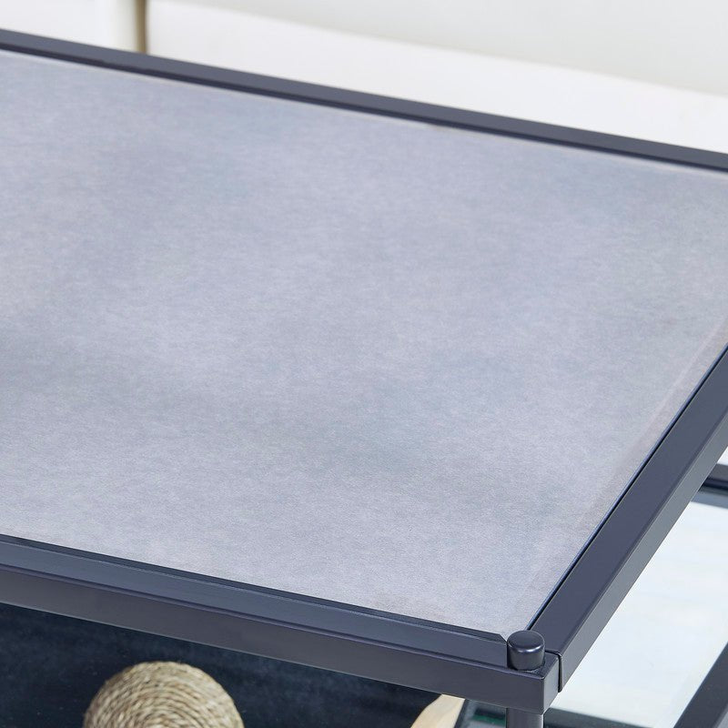Luxe Black Metal Coffee Table Coffee Tables| Crestview