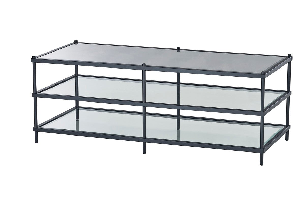 Luxe Black Metal Coffee Table Coffee Tables| Crestview