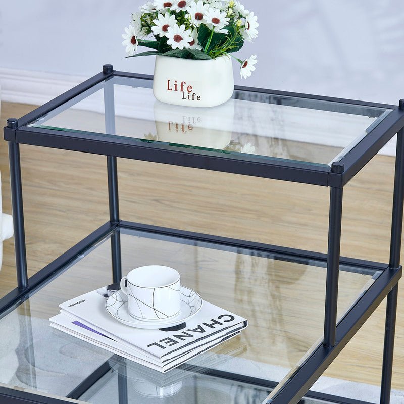 Matt Black Side Table Accent & End Tables| Crestview