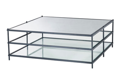 Matt Black Squared Coffee Table - Al Rugaib Furniture