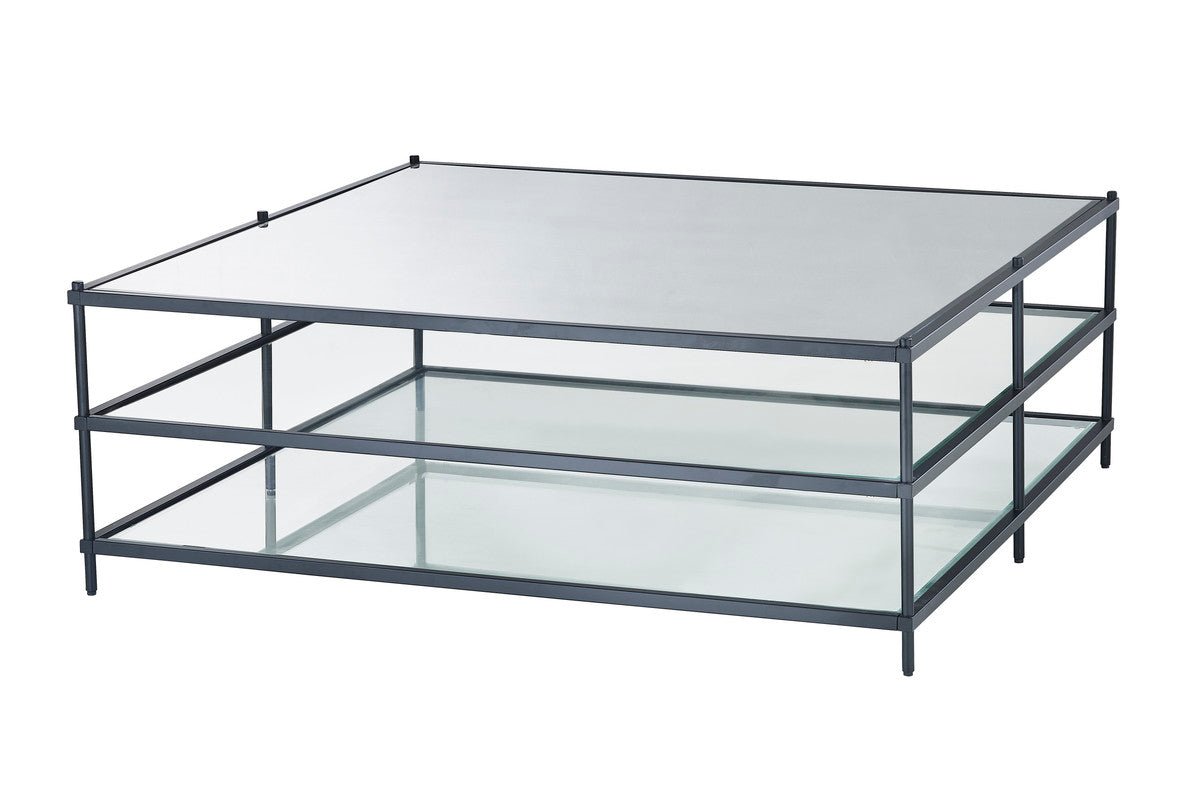 Luxe Black Metal Coffee Table Coffee Tables| Crestview