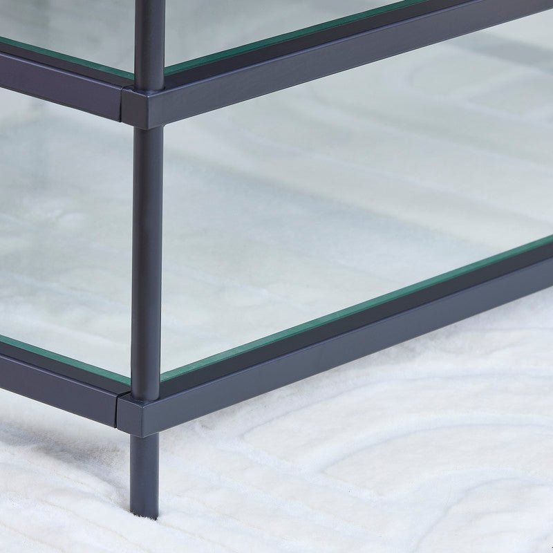 Matt Black Squared Coffee Table - Al Rugaib Furniture