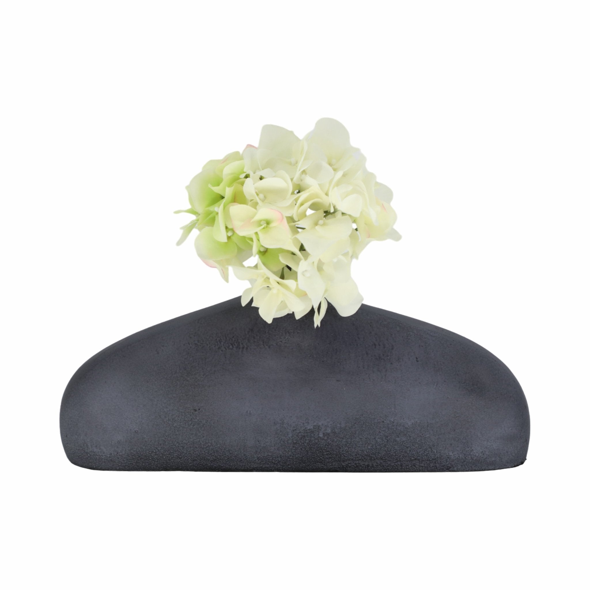 12" MAUER SLEEK METAL GRAY VASE Vases and Jars| Sagebrook Home