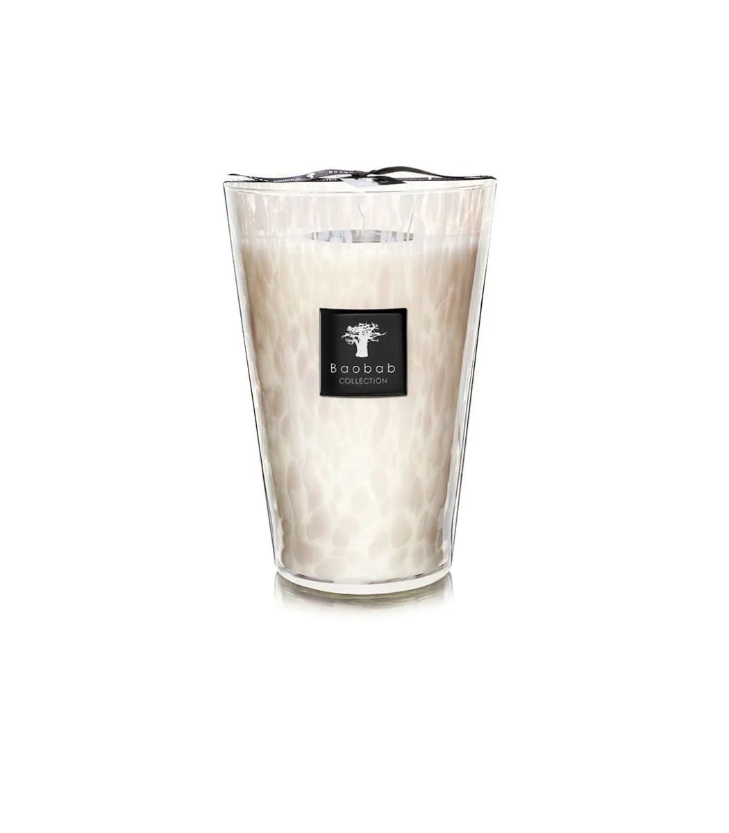 Maxi Max White Pearls Candles| Baobab Collection