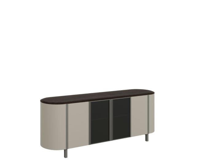 Avia Credenza – Oval Design Wood Veneer