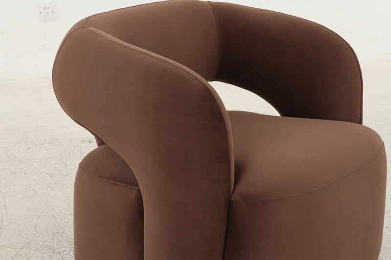 Mazie Brown Swivel Chair - Al Rugaib Furniture